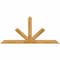 Ekena Millwork Saratoga Rough Sawn Timber Gable Bracket, Western Red Cedar, 96"W x 44"H x 2"D x 6"F, 11/12 Pitch GBW096X44X0206SAR00RWR - alternate 1